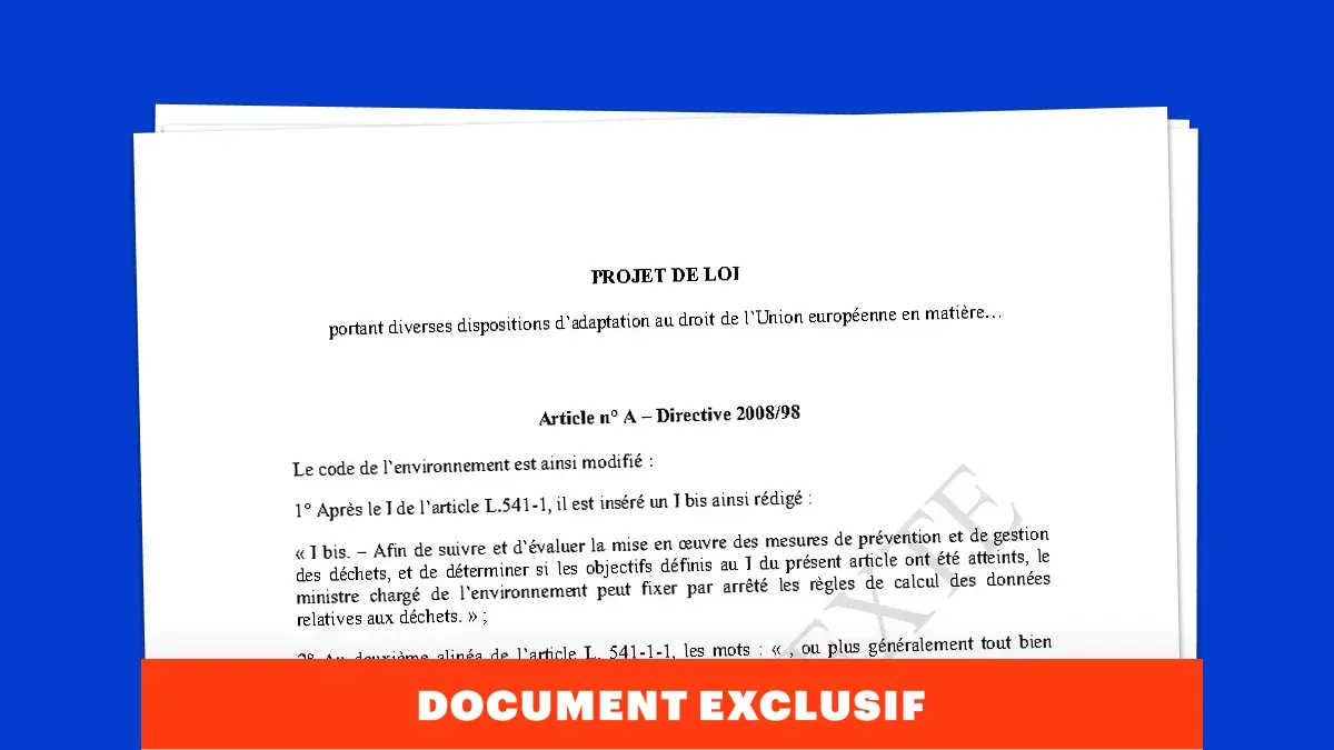 Économie circulaire : le projet de loi qui acte plusieurs reculs symboliques de la France